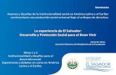La experiencia de El Salvador: Desarrollo y Protección ...dds.cepal.org/eventos/presentaciones/2016/0620/Mesa2-C_Saenz.pdf · El Salvador: evolución de la desigualdad -Coeficiente