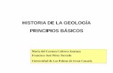 HISTORIA DE LA GEOLOGÍA PRINCIPIOS BÁSICOS€¦ · • Problemas en Geología: tiempo y espacio • Solución: MODELOS 4. INTERPRETACIÓN DE LOS RESULTADOS ... HISTORIA DE LA GEOLOGIA