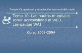 Tema 10. Las pautas mundiales sobre accesibilidad al …sid.usal.es/idocs/F5/5.1.2.1-1731/2003-2004/10tema/tema10_pautas_… · Las pautas WAI. Curso 2003-2004. Pautas de Accesibilidad