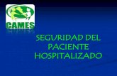 SEGURIDAD DEL PACIENTE HOSPITALIZADO - Comisión Nacional de … · 2012-05-04 · Seguridad del Paciente. El personal de salud tiene como objetivo centralde su atención es Coadyuvar