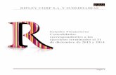 RIPLEY CORP S.A. Y SUBSIDIARIAS · Página 1 RIPLEY CORP S.A. Y SUBSIDIARIAS Estados Financieros Consolidados correspondientes a los ejercicios terminados el 31 de diciembre de 2015