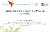 Marco legal de Gestión de RAEE en Colombia - e … · 2015-08-31 · Colombia: Panorama de los Gestores ... con los residuos sólidos domésticos. ... Entregar los residuos de estos