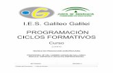 I.E.S. Galileo Galilei PROGRAMACIÓN CICLOS …iesgalileocordoba.es/.../MD75PR04_2AGRO_EIE_14151.pdf · • pcpi de auxiliar en viveros, jardines y parques. ... tema 1 la empresa