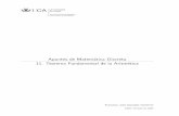 Apuntes de Matem´atica Discreta 11. Teorema …cecytev.edu.mx/wp-content/uploads/2015/03/Aritmética.pdf · Apuntes de Matem´atica ... En el conjunto de los diez primeros nume´