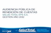 Presentación de PowerPoint - Salud Total EPSsaludtotal.com.co/Documents/RENDICION-DE-CUENTAS-SALUD-TOTA… · 17 Int_Continuidad Modelo de integralidad y ... por Cada 1.000 servicios
