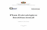 Plan Estratégico Institucional - opce.gob.bo · 3.4.1 Análisis de la situación institucional (FODA) ... previamente describir la situación de la educación en Bolivia, desde temáticas