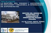 Presentación de PowerPoint - Inicioportal.uasb.edu.ec/UserFiles/385/File/BF Liliana Vargas.pdf · GESTIÓN DEL RIESGO DE DESASTRES y LA FORMACIÓN DE ARQUITECTOS Popayán Colombia