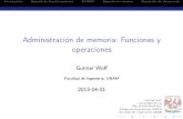 Administración de memoria: Funciones y operacionessistop.gwolf.org/laminas/09-funciones-admin-memoria.pdf · IntroducciónEspacio de direccionamientoEl MMUEspacio en memoriaResolución