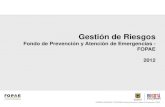 Fondo de Prevención y Atención de Emergencias - …ambientebogota.gov.co/documents/10157/237324/Carlos+Alvarado... · Análisis de riesgos Monitoreo del riesgo Comunicación del