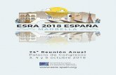ERA EAA 24 Reunin Anul 1 3, 4 y 5 de octubre 2018. …€¦ · Dr. José Santiago Martín. Almería COMITÉ DE HONOR COMITÉ ORGANIZADOR ... El tipo de sesiones serán conferencias,