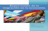 Repercusión de la migración en la economía. · INMIGRACIONES EN LOS DISTINTOS CONTINENTES (Pág. 7-10) 6.) INMIGRACIONES EN ESPAÑA (Pág. 11-39) ... El tema a tratar en este trabajo