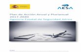 Plan de Acción Anual y Plurianual 2017-2020 · definición de la estrategia de la aviación junto con las autoridades reguladores más relevantes de Europa. Los requisitos de seguridad