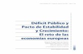 Déficit Público y Pacto de Estabilidad y Crecimiento: El ... · En este orden de cosas, ... de la estabilidad de precios y, por otro lado, el desempleo que se producía en aquellos