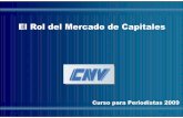 El Rol del Mercado de Capitales - cnv.gob.ar Rol del Mercado de Capitales_Ibañez.pdf · COMISIÓN NACIONAL DE VALORES Ventajas de financiarse e invertir en el mercado de capitales