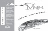 Info MAB: Programa sobre el Hombre y la Biosfera, …unesdoc.unesco.org/images/0016/001627/162789s.pdf · ‑ Proyecto MOST‑MAB Nature & Resources 14 Zonas Aridas 15 Montañas ...