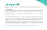 Alyste - alsylu.com · ALSY TÉ es una bebida termogénica que incrementa el metabolismo, permitiendo la utilización de las grasas de reserva más fácilmente. Su mezcla de Té verde,