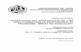 EVALUACIÓN DEL APRENDIZAJE ON LINE PARA …ruja.ujaen.es/bitstream/10953/341/1/9788484394556.pdf · ISBN 978-84-8439-455-6 . tesis doctoralUniversidad de Jaén Nombre y apellidos