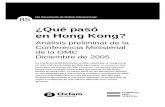¿Qué pasó en Hong Kong? - Oxfam International | The ... · ¿Qué pasó en Hong Kong?, Documento de Oxfam Internacional. Diciembre de 2005 3 1 Introducción A diferencia de las