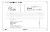 ROTONDA 640 - Carpintería de Aluminio · • Ensamblado de hojas armadas a 45° por medio de escuadras de tiraje mecánico de aluminio. • Mecanizado sencillo, realizado con punzonadoras