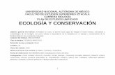 Carta descriptiva Ecología y Conservacióntuxchi.iztacala.unam.mx/disweb/demo_ecologia/pdfs/... · Definición de Ambiente 2. Factores bióticos y abióticos 3. Interacción de factores