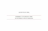 ANEXO III. DIRECTORIO DE ENTREVISTADOS - … III.pdf · Servicio de Calidad e Innovación, Dirección General de Calidad, Innovación y Prospectiva Turística Consejería de Turismo,