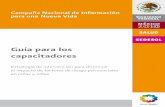 Guía para los capacitadores - conadic.salud.gob.mx · de cómo defenderse de las adicciones. El 26 de junio del 2008 se lanzó la Campaña Nacional de Información para una Nue-