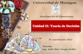 Universidad de Managua - JRVARGAS · De ellas depende el éxito o el fracaso de nuestra organización Las decisiones realmente importantes son difíciles y complejas y no se les da