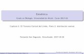 Estadística. - Grado en Biología. Universidad de Alcalá ...€¦ · MiralaFigura5.25,página180dellibro,paraentenderesosajustesde1/2. Capítulo 5: El Teorema Central del Límite.