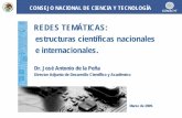 REDES TEMÁTICAS: estructuras científicas nacionales … Antonio P.pdf · mismo país, en raras ocasiones se comparte la infraestructura científica, tan cara y escasa en la zona.