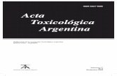 ISSN 0327-9286 Acta Toxicológica Argentina · Esperamos poder ofrecer mayor cantidad de información a los interesados en los temas inherentes a la revista. Por este motivo, estamos