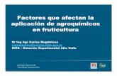 Factores que afectan la aplicación de agroquímicos en ... · Factores que afectan la aplicación de agroquímicos en fruticultura DrIng Agr Carlos Magdalena ... EFECTO DE EVAPORACIÓN
