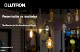 Presentación de resultados - lutron.com · Sistemas de iluminación donde predomina el uso de atenuadores que permiten regular los niveles de luz dentro del hogar. ... La televisión