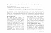 La Termodinámica de Carnot a Clausius-extended · El título de esta charla “La Termodinámica de Carnot a Clausius” , y el ... equivalente al trabajo de un hombre o un caballo