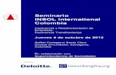 Seminario INSOL International Colombia Brochure... · Patrocinadores, coanfitriones, Grupo de Treinta y Seis y Comité de Organización 5 Síntesis del Programa Educacional 6 Formulario