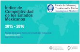 Índice de Competitividad de los Estados Mexicanos · en crecimiento regional y competitividad (OCDE,2009). Ecosistemas de emprendimiento que permitan la creación de empresas de