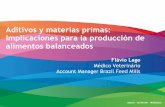 Aditivos y materias primas: Implicaciones para la ...proleche.com/recursos/documentos/congreso2015/... · Aditivos y materias primas: Implicaciones para la producción de alimentos