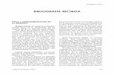 BIBLlOGRAFIA RECIBIDA - Inicio - Asociación Española de ...aebioetica.org/revistas/2000/2/42/273.pdf · De la antropología a la Religión. ... sofía de la Naturaleza y de las