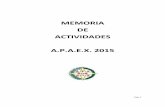 MEMORIA DE ACTIVIDADES A.P.A.E.X. 2015 - …apaexelche.com/.../MEMORIA-ACTIVIDADES-2015.-FINAL.pdf · 2.2.- INTERVENCION INDIVIDUALIZADA 2.2.1- ACTIVIDADES DESARROLLADAS:-APOYO PSICOLÓGICO