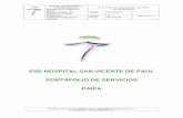 ESE HOSPITAL SAN VICENTE DE PAUL PORTAFOLIO DE …hospitalpaipa.gov.co/wp-content/uploads/PORTAFOLIO-DE-SERVICIOS... · La E.S.E Hospital San Vicente de Paúl conforme a la normatividad