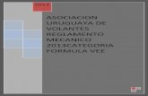 ASOCIACION URUGUAYA DE VOLANTES … · Página 2 de 16 HOMOLOGADO FUAD 06/02/2013 Reglamento Mecánico 2013 Categoría Fórmula Vee Art. 1 - DUDAS DE INTERPRETACION AL PRESENTE REGLAMENTO: