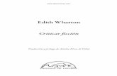 Edith Wharton Criticar fi cción - elboomeran.com · son los factores determinantes en la creación de una obra de arte. No hace falta decir que el escritor imaginativo selec- ...