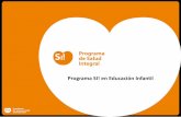 Programa SI! en Educación Infantil - Cloud Object … · corazón, actividad física, alimentación y gestión emocional) y en cuatro ámbitos (aula, profesorado, familia y escuela).