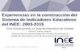 Experiencias en la construcción del Sistema de ...uee.uabc.mx/docs/presentaciones/foro2015/09.pdf · •El Sistema de Indicadores del INEE (SIE-INEE): ... CS03a-1 Escolaridad media