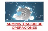 200710 Administracion de operaciones · DEFINICIÓN • Los administradores de operaciones son los responsables de la producción de los bienes y/o servicios. – Los administradores