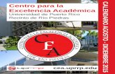 Centro para la Excelencia Académica - uprrp.edu · El Centro para la Excelencia Académica (CEA), adscrito al Decanato de Asuntos Académicos del Recinto de Río Piedras, es una