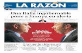 pone a Europa en alerta Una Italia ingobernable - … · «antipolítica» de Grillo como tercera fuerza El presidente del Consejo de la Juventud gastó 900.000 euros de su presupuesto