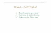 TEMA 6 – EXISTENCIAS - Universidad de Castilla · edición de dicha novela con un precio de 15,00 €. ... 3.-REGISTRO DE LAS EXISTENCIAS. Contabilidad (RR.LL.) –T6 Existencias