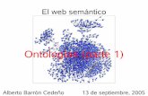 El web semántico - Instituto de Matemáticas | UNAM · Lenguaje Vocabulario Dialecto Idiolecto (lexicón) El principal problema en las ontologías y el web semántico: Homónimos