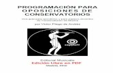 Programación para oposiciones de conservatorios CCgranpausa.com/wp-content/uploads/2017/05/Programacion_Pliego.pdf · Programación para oposiciones de conservatorios. Una guía