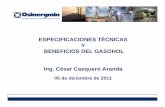 ESPECIFICACIONES TÉCNICAS Y BENEFICIOS DEL … FORO DE HIDROCAR… · confiddformidad con las Normas Té iTécnicas Peruanas. ... inflamable y soluble en agua. ... cuyo Procedimiento
